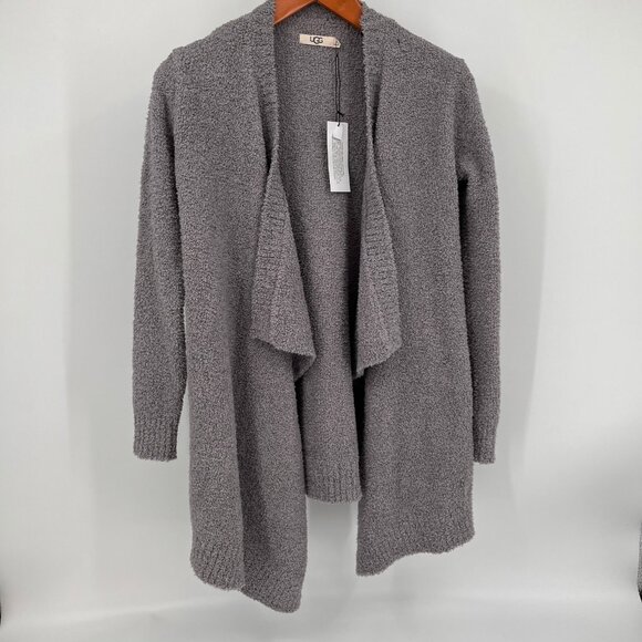 UGG Phoebe Wrap II Cardigan Size XS Open Front Damaged Knit Pockets Draped - Picture 1 of 15